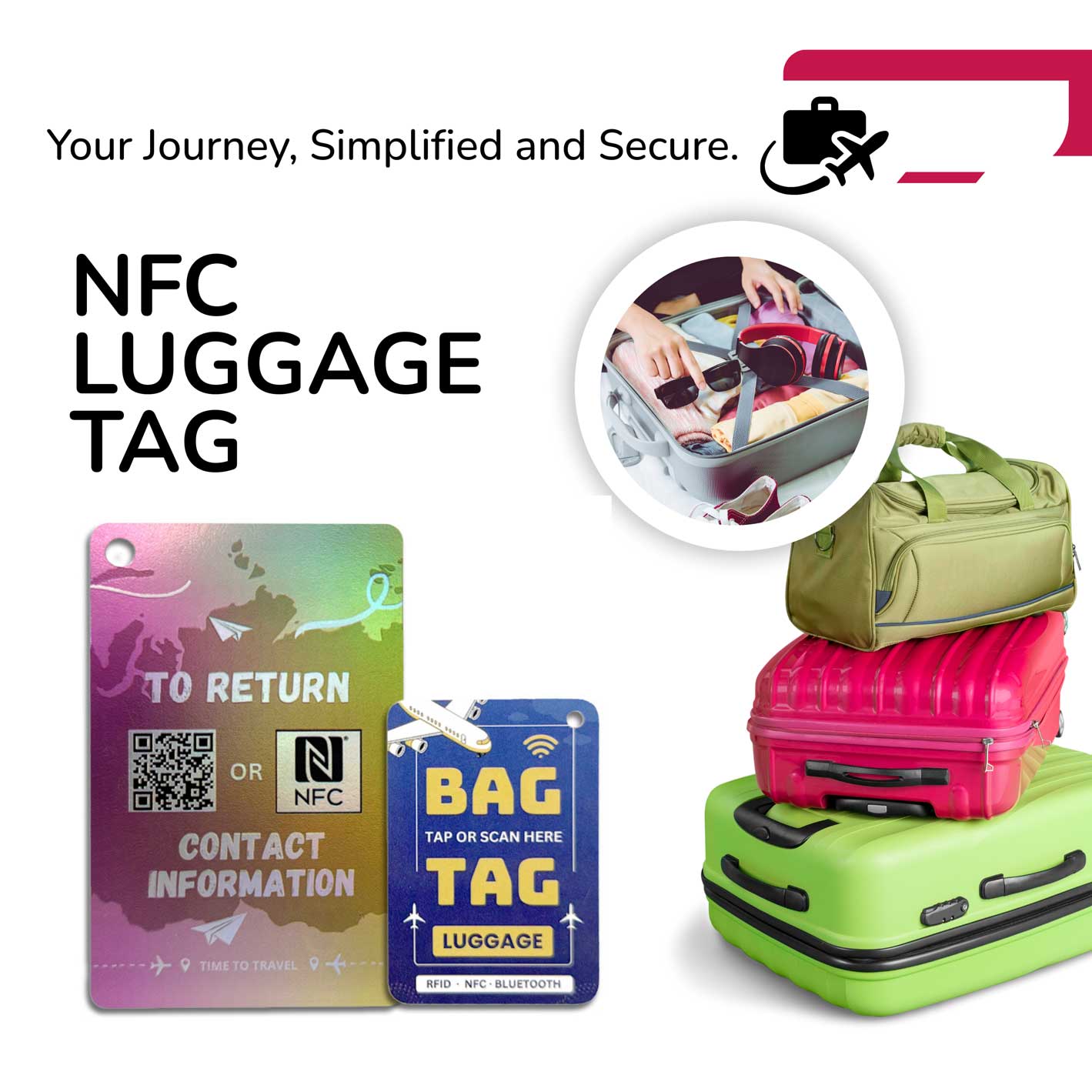 RFID NFC Luggage Tag